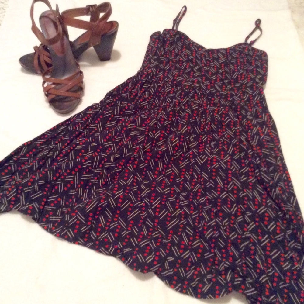 Fit and flare print sundress